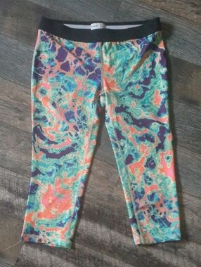 SoffeDri Sports Leggings With Colorful Paint Pouring Water Print